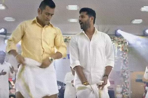ms dhoni lungi dance viral video