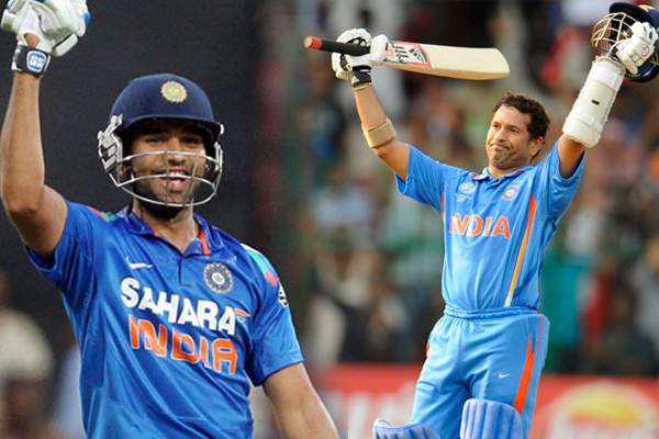 rohitsharma next to sachintendulkar