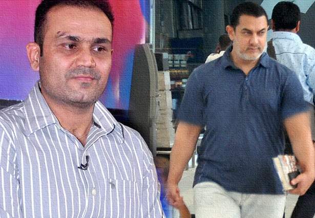 virender sehwag aamir khan dangal sets