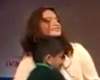 Kid pulls heroine's leg in front of young hero!