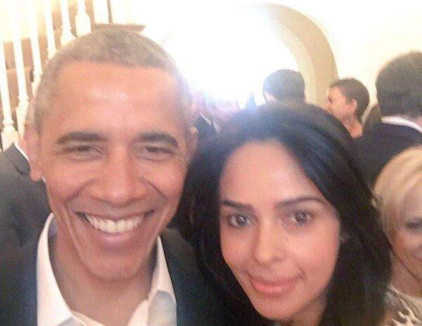 Mallika obama cute selfie
