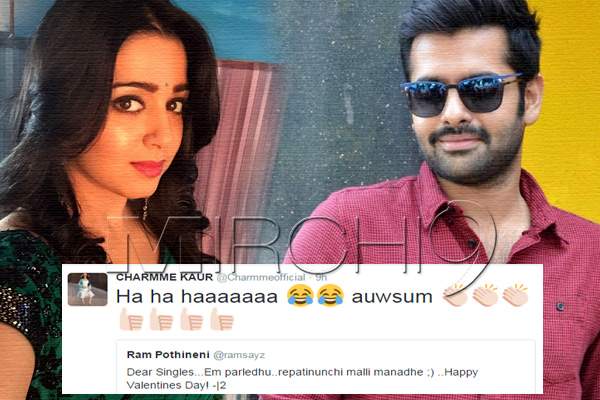 charmme reply for ram valentine day tweet