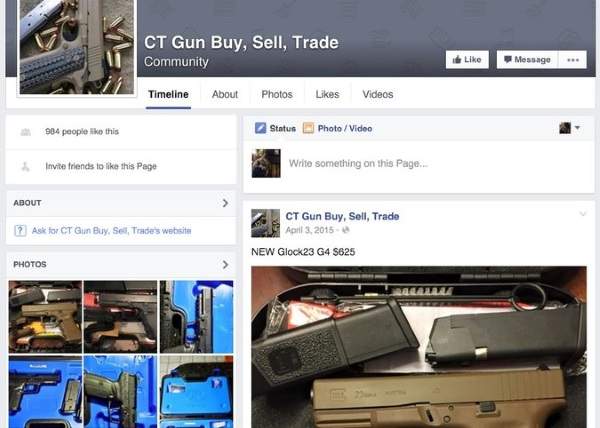 face book ban guns websites demand