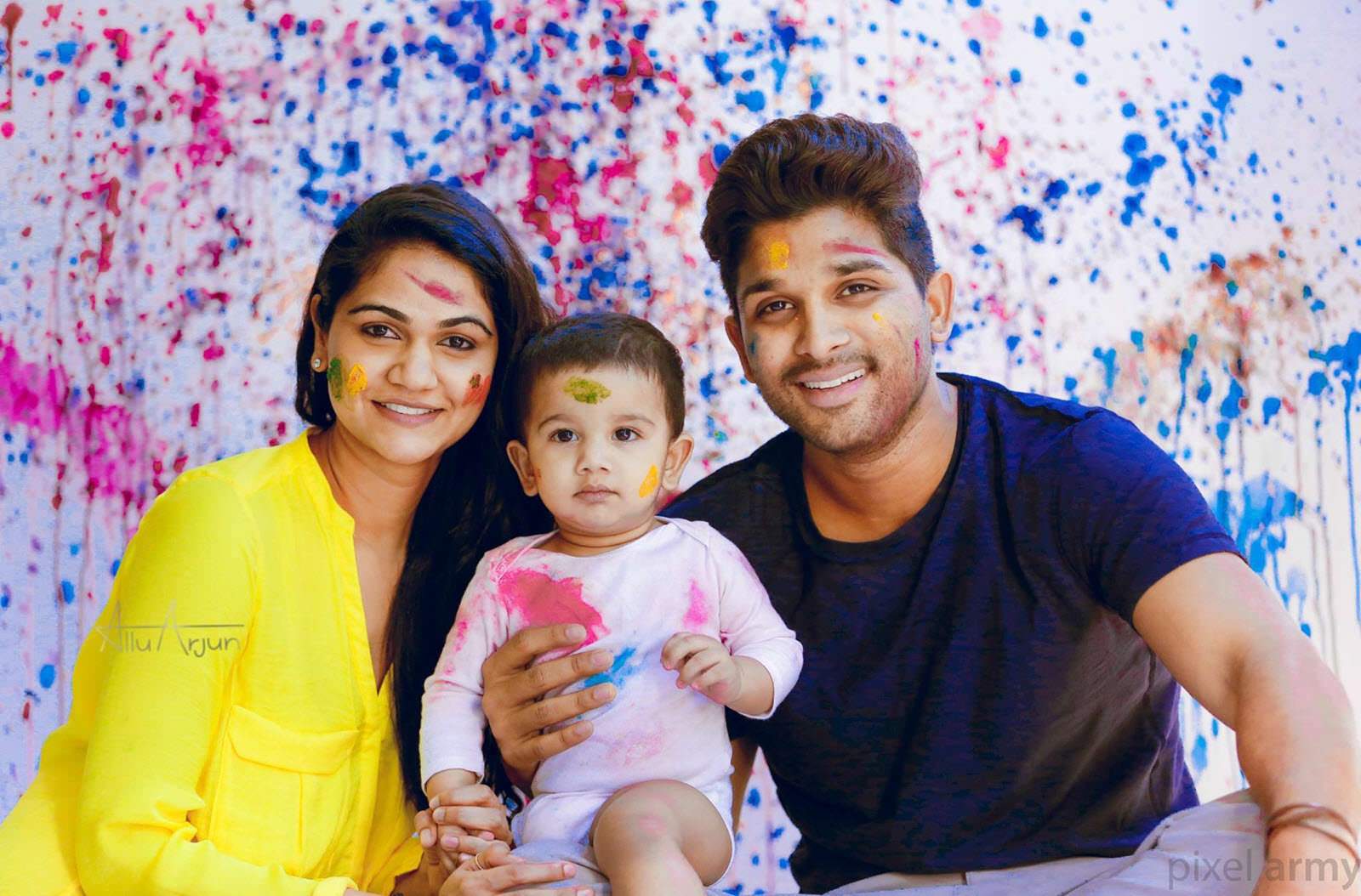 Allu Arjun and Sneha Reddy with Son Allu Ayaan 
