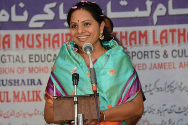 MP Kavitha confident on KCR leadership
