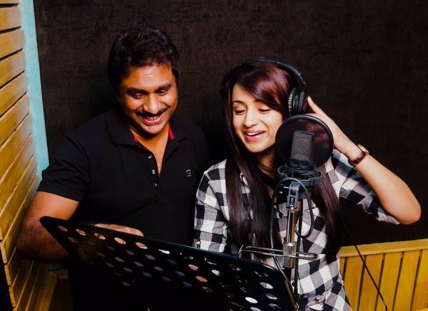 Trisha Krishnan dubbing for telugu movie Nayaki movie -1