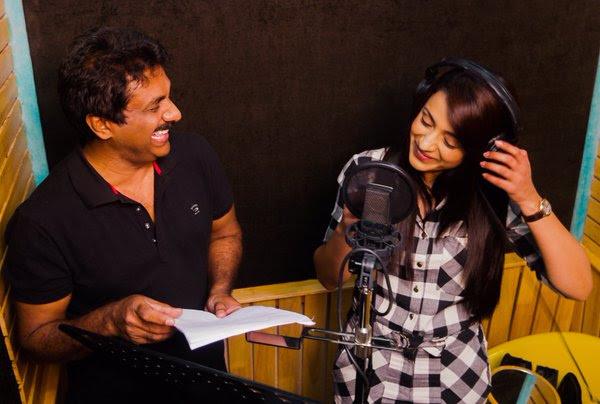 Trisha Krishnan dubbing for telugu movie Nayaki movie