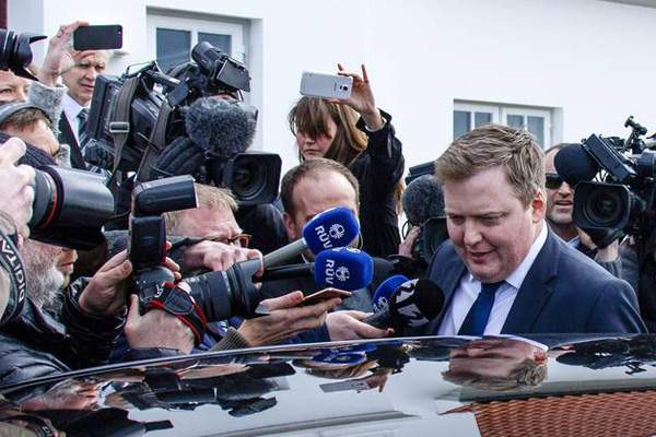 Ice land prime minister Sigmundur Davio Gunnlaugsson