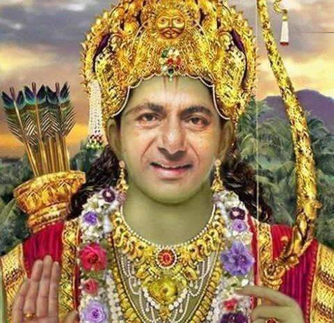 KCR as Lord Rama