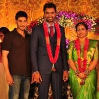 Mahesh Babu attends Hero Shiva Wedding Reception event