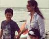 Namrata shirodkar filling Mahesh babu shoes, sitara Goutham