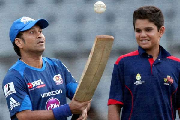 Sachin Tendulkar with son Arjun