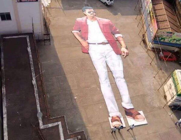 Mass star's 140 feet cutout ready for being a standee