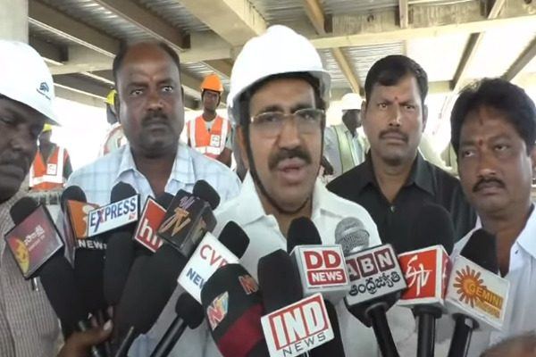 mucipal minister narayana Temporary Secretariat Works
