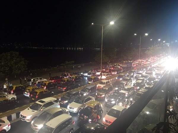 traffic around Wankhede Stadium for West indies Vs India T20