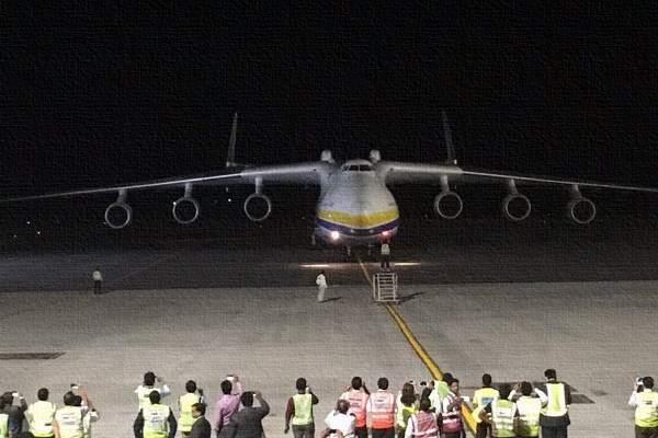 An-225 Mriya lands hyderabad photo