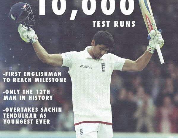 Alastair Cook breaks Sachin Tendulkar's Test record