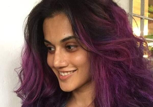 Tapsee hair color purple black