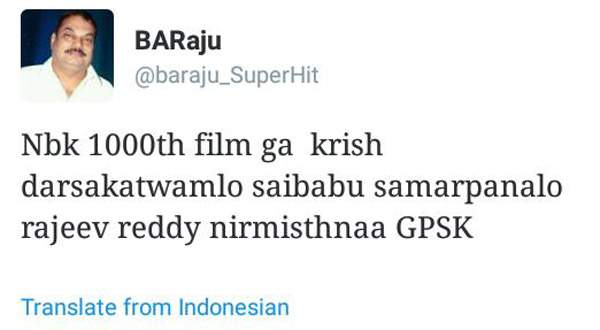 BA Raju Tweet