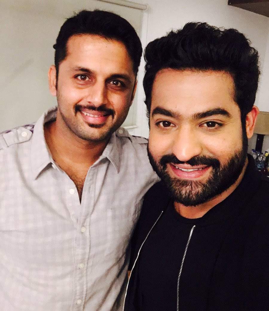 Nithiin at NTR Janatha Garage shooting