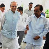 KCR, KCR Arun Jaitley Lunch, KCR Arun Jaitley Meeting, KCR Demands Arun Jaitley, KCR Arun Jaitley Approvals, KCR Arun Jaitley FRBM Request