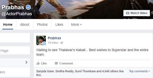 Prabhas -Kabali