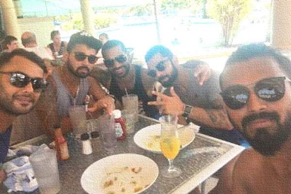 indian cricket players drinking beer