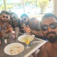 indian cricket players drinking beer