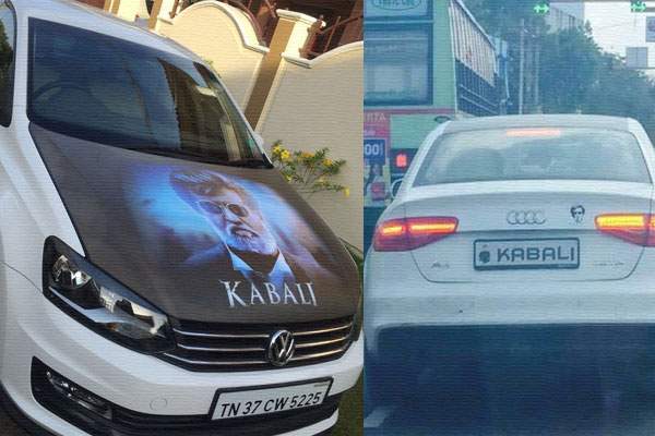 Kabali Car Stickers, Kabali Car Stickers Rajinikanth Craze, Kabali Car Stickers Promotions, Kabali Movie Car Stickers, Kabali Car Promotions 