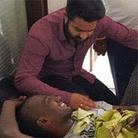 Jr NTR Cancer Fan Nagarjuna,Jr NTR Meets Cancer Fan Nagarjuna,Jr NTR Meets Cancer Fan Nagarjuna Bangalore,Jr NTR Meets His Fan Nagarjuna,NTR Meets Nagarjuna