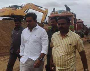 KTR, KTR Sand Mafia, KTR Harish Rao Sand Mafia, KTR Attacks Harish Rao Sand Mafia, Minister KTR Attacks Harish Rao Sand Mafia, KTR Rides Harish Rao Sand Mafia, Minister KTR Rides Harish Rao Sand Mafia, KTR Rides Harish Rao Telangana Sand Mafia, KTR Attacks Telangana Sand Mafia,