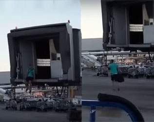 Man Chases Flight, Man Chases Flight Video Goes Viral, Man Chases Flight Goes Viral Web, Man Chases Flight Viral Social Media