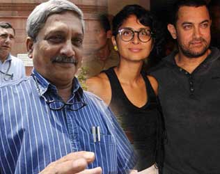 Minister Parrikar, Minister Parrikar Aamir Khan Intolerance, Defense Minister Parrikar Aamir Khan Intolerance, Minister Manohar Parrikar Aamir Khan Intolerance, BJp Minister Parrikar Aamir Khan Intolerance