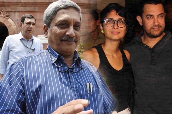 Minister Parrikar, Minister Parrikar Aamir Khan Intolerance, Defense Minister Parrikar Aamir Khan Intolerance, Minister Manohar Parrikar Aamir Khan Intolerance, BJp Minister Parrikar Aamir Khan Intolerance
