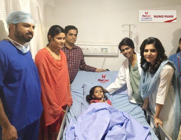 Samantha Ruth Prabhu, Samantha NGO Helps Kid, Samantha NGO Helps Accident Kid, Samantha NGO Pratyusha Helps Accident Girl Kid