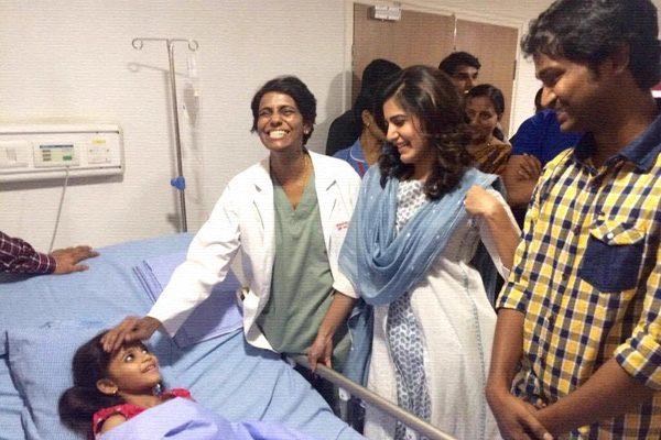 Samantha, Samantha Helps Chandini, Samantha Helps Chandini Surgery, Samantha Pratyusha Foundation  Helps Chandini Surgery, Samantha Helps Chandini Disarticulation Surgery 