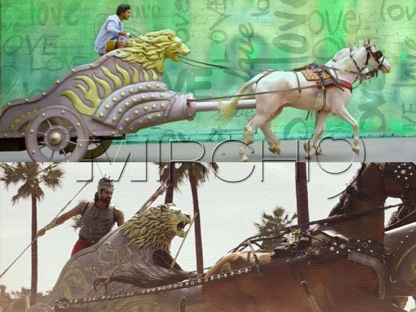 Majnu Movie Baahubali Chariot, Nani Majnu Movie Baahubali Chariot, Nani Majnu Rajamouli Baahubali Chariot, Virinchi Varma Majnu Movie Used Baahubali Chariot
