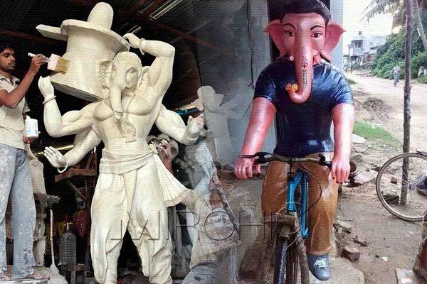 Filmy Ganesh Idols, Baahubali Ganesh Idols, Filmy Ganesh Idols Hyderabad, Baahubali Ganesh Idols Hyderabad, Hyderabad Dhoolpet Ganesh Idols 2016 