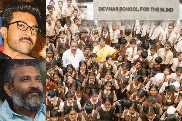 Ram Charan Helps Devnar School, Ram Charan Helps Devnar School Blind, Ram Charan Devnar School Blind Heavy Rains, Ram Charan Rajamouli Helps Devnar School