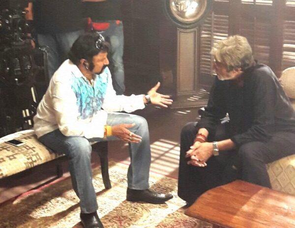 Balakrishna Amitabh Bachchan, Balakrishna Amitabh Bachchan Meet, Balakrishna Amitabh Bachchan Sarkar Shooting, Balakrishna Met Amitabh Bachchan Sarkar Location, Balakrishna Meet Amitabh Bachchan Sarkar 3 Shooting, Nandamuri Balakrishna Amitabh Bachchan Sarkar 3 Shooting,