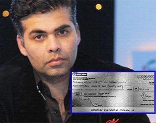 Business Rs320 Cheque -Karan-Johar