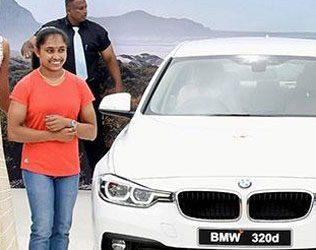 Dipa Karmakar, Dipa Karmakar Returns Sachin Gift BMW, Olympic Winner Dipa Karmakar Returns Sachin's Gift, Rio Winner Dipa Karmakar Returns Sachin Tendulkar Gift, Dipa Karmakar Returns Sachin Tendulkar Gift, Rio Winner Dipa Karmakar Returns Sachin Tendulkar Gift BMW Car,