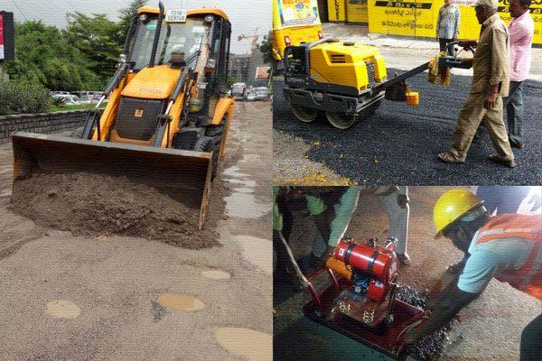 GHMC Roads, GHMC Roads Repair, Hyderabad GHMC Roads Repair, Heavy Rains Effect GHMC Roads Repair, Telangana GHMC Roads Repair, GHMC Roads Repair Started 