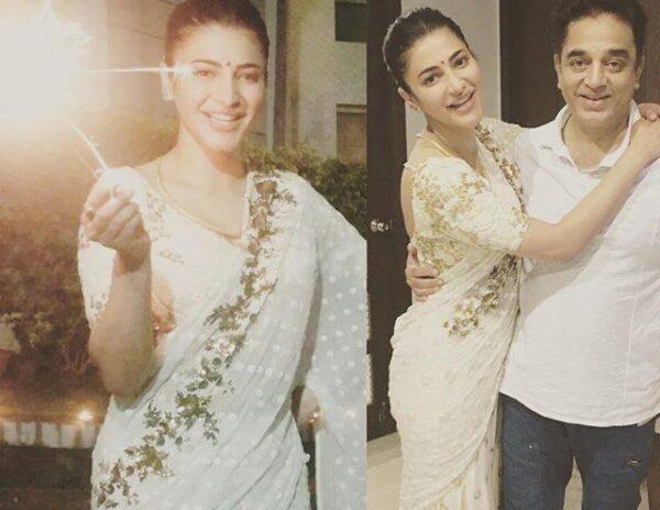 shruti-haasan-kamal-haasan-diwali-celebrations-photos