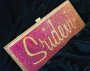 Sridevi Judith Leiber Expensive Crystal Clutch Purse Gift