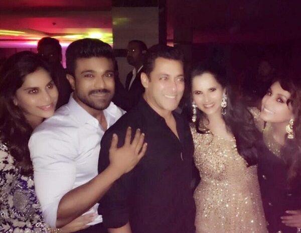Ram Charan Parties with Salman Khan Sania Mirza and Parineeti Chopra