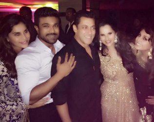 Ram Charan Parties with Salman Khan Sania Mirza and Parineeti Chopra