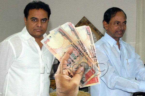 TRS Sailing in Two Boats Over Notes Ban - KCR KTR Demonetization