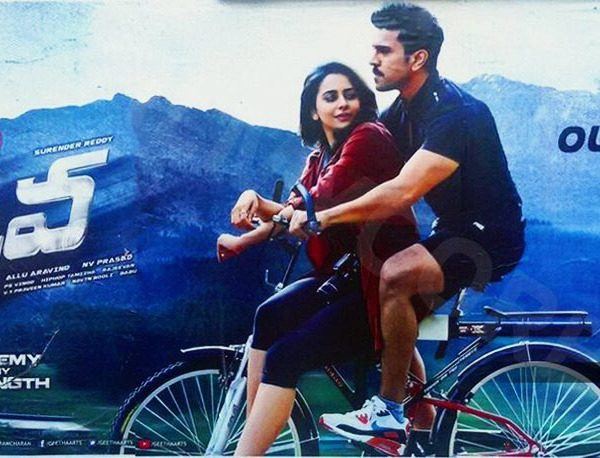 ram-charan-rides-cycle-dhruva-audio-poster
