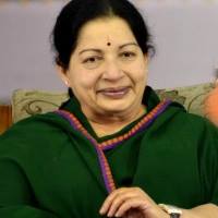 Jayalalithaa Wears Green Saree Funeral